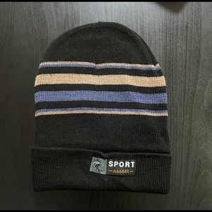 Unisex Beanie (Black and Blue)